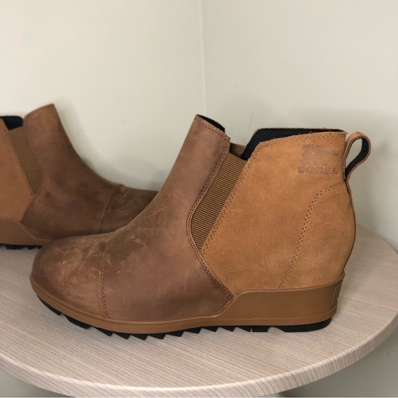 SOREL Evie Pull-On Wedge Booties - Picture 4 of 9